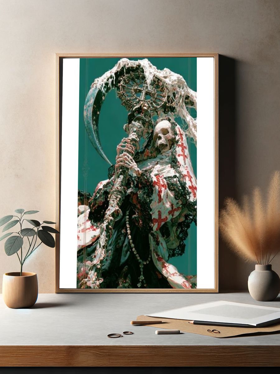 Grim Reaper Surrealism Poster. — room view 2