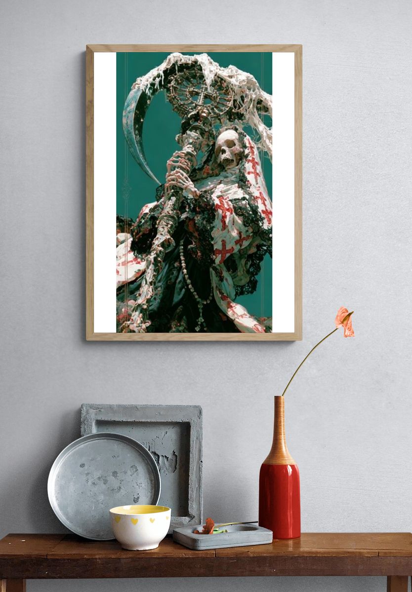 Grim Reaper Surrealism Poster. — room view 3