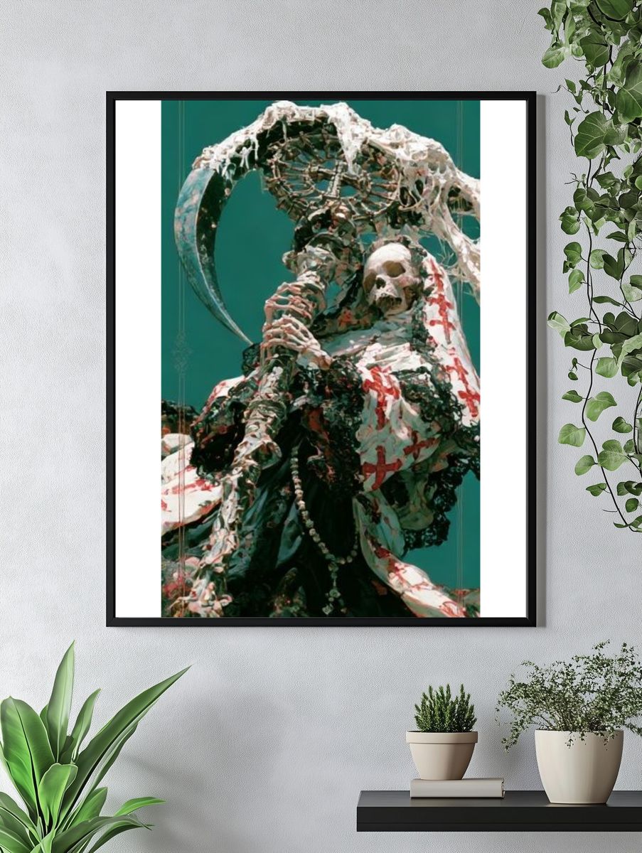 Grim Reaper Surrealism Poster. — room view 4