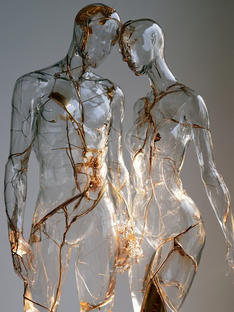 Glass Lovers Contemporary Print. poster — fine-art art