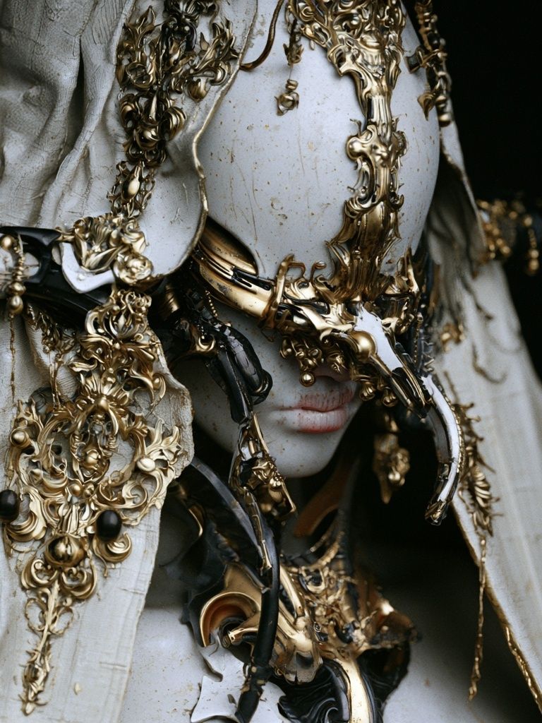 Ornate Masked Figure Fine-Art Print. poster detail