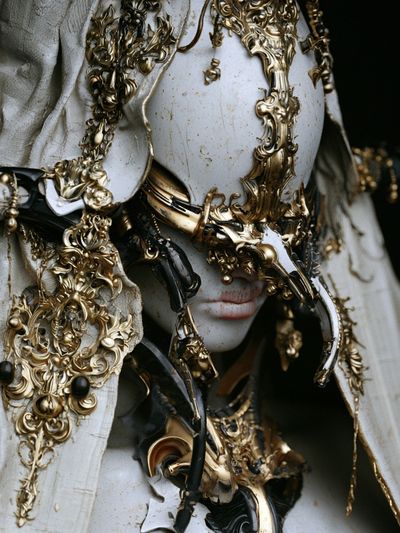 Ornate Masked Figure Fine-Art Print.