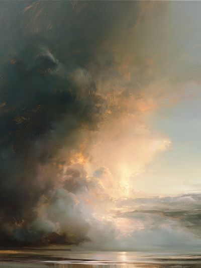 Storm Light Seascape Print. poster