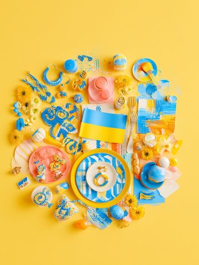 Blue and Yellow Still Life Poster.