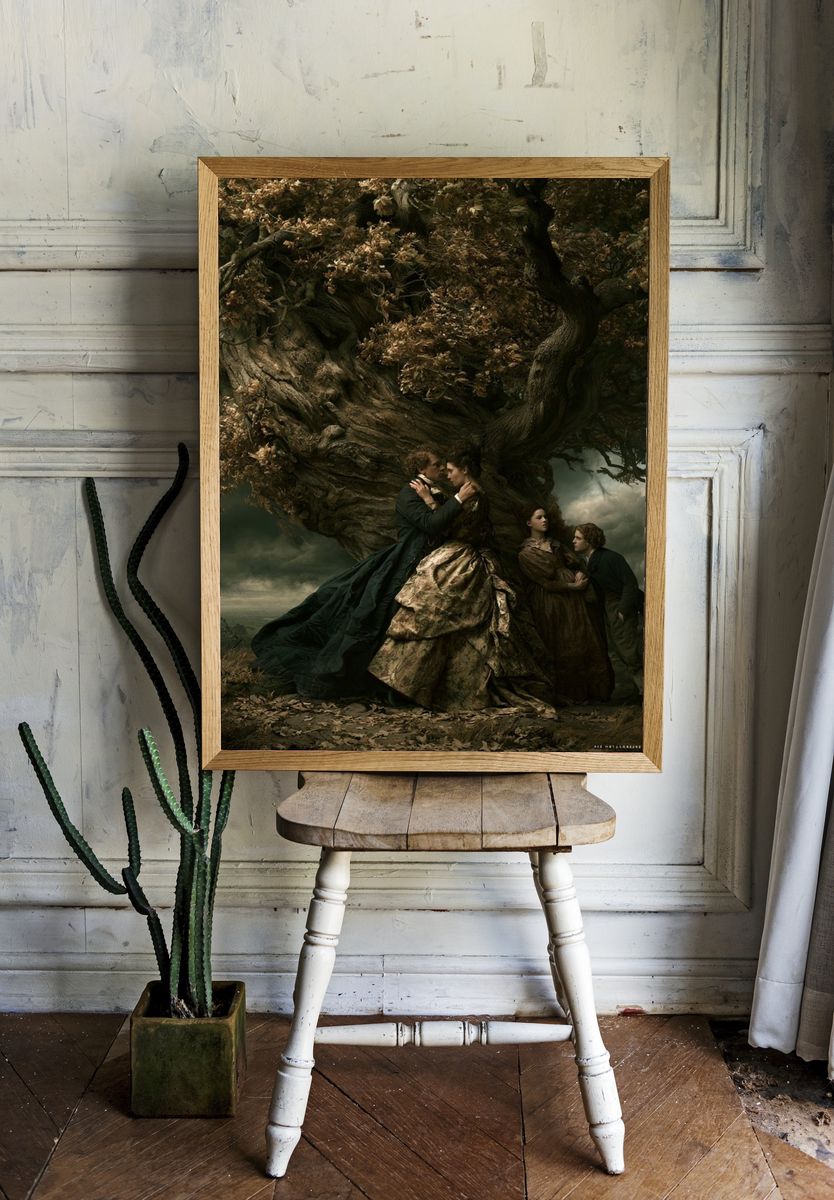 Gothic Lovers Under Tree Poster. room preview