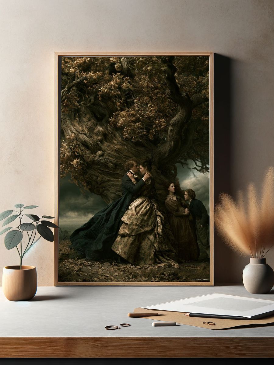 Gothic Lovers Under Tree Poster. — room view 2