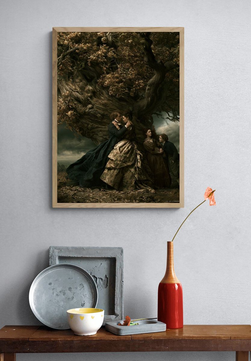 Gothic Lovers Under Tree Poster. — room view 3