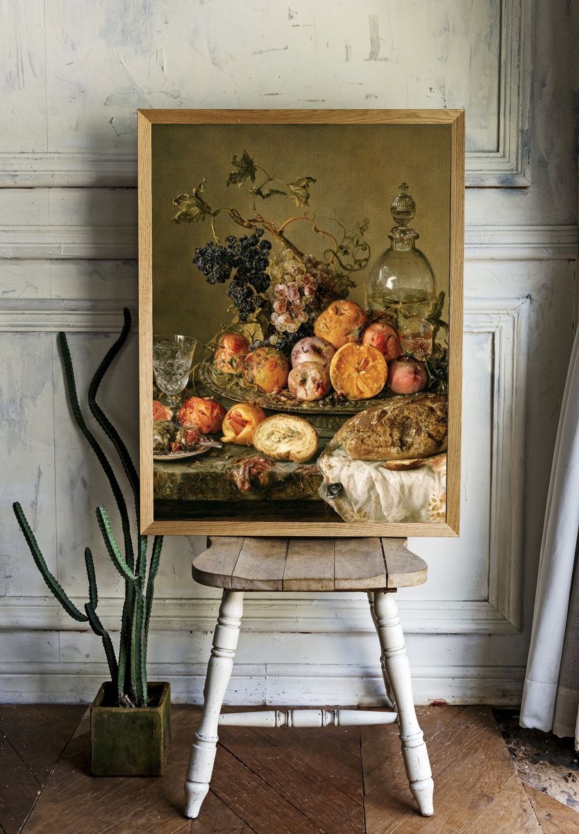 Baroque Still Life Print. — room view 1