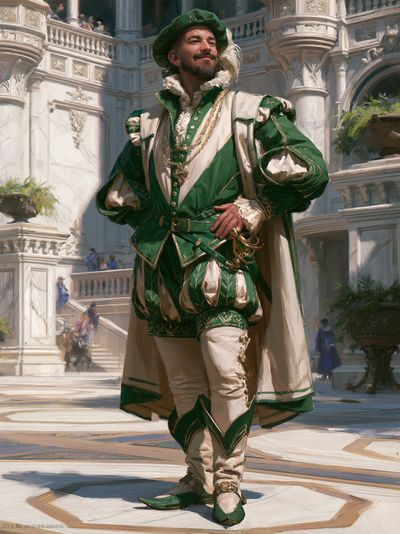 Renaissance Courtier Portrait Print.