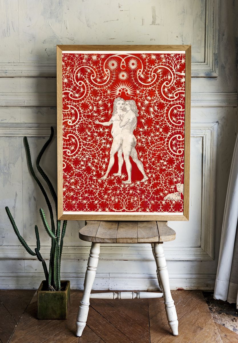 Adam Eve Garden Pair Sheep. room preview