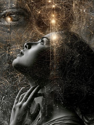 Celestial Woman Surrealism Poster.