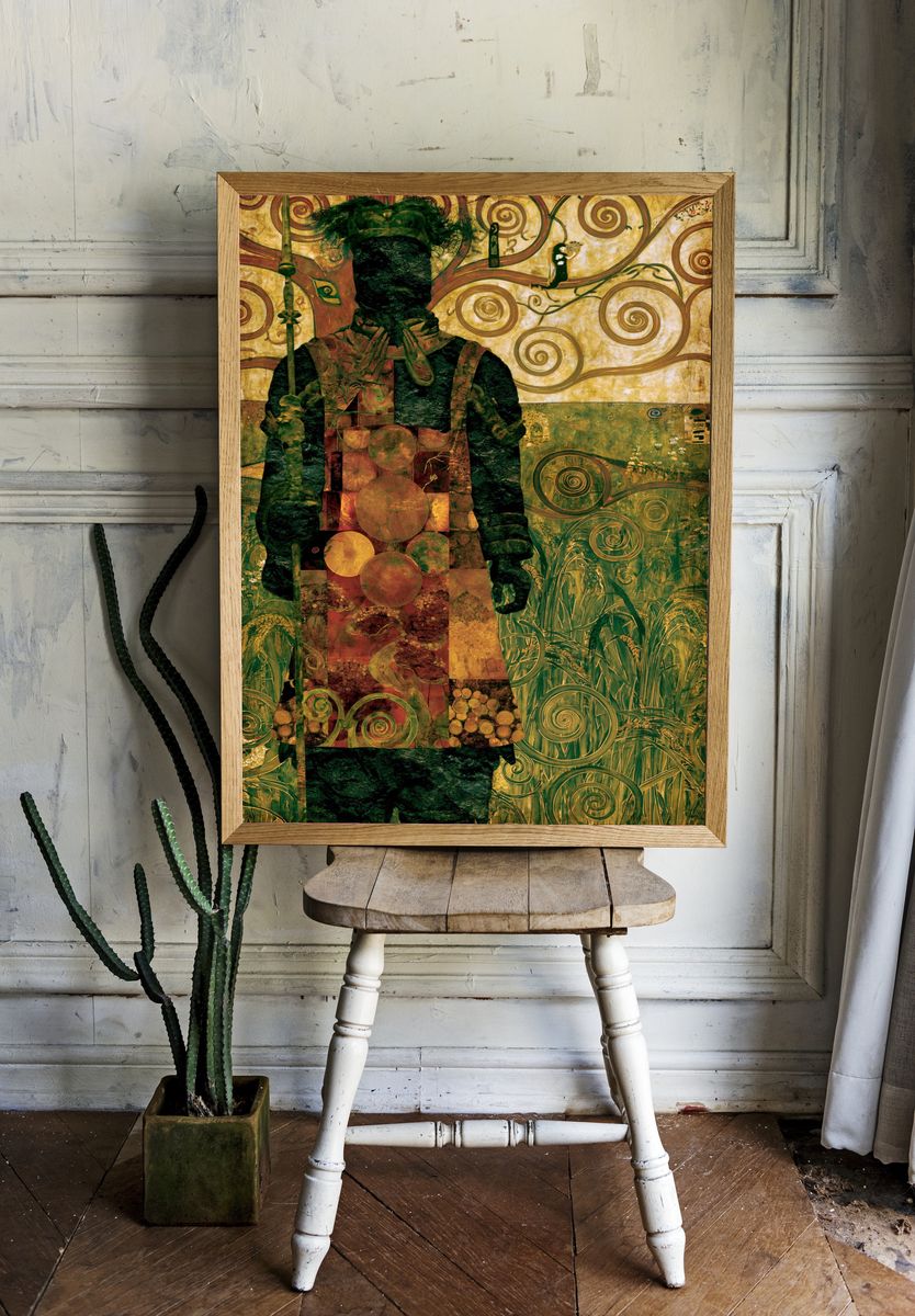 The Kiss by Klimt Fine-Art Poster. room preview