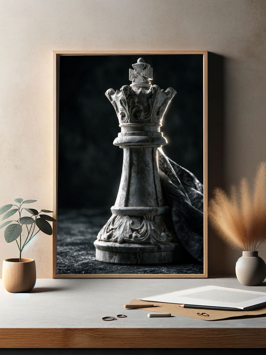 Chess King Sculpture Poster. — room view 2