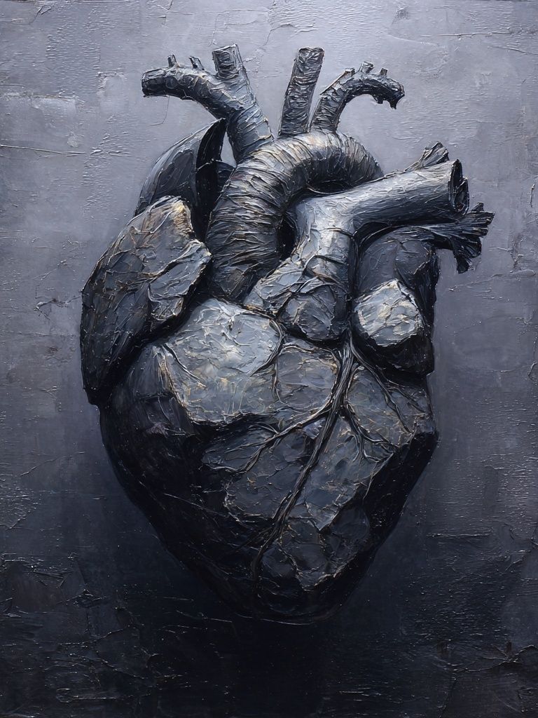 Anatomical Heart Dark Fine-Art Poster. poster detail