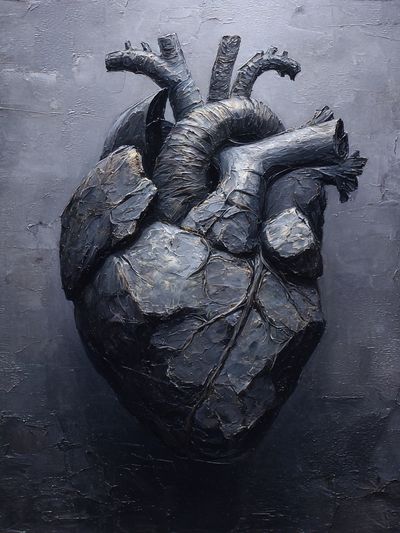 Anatomical Heart Dark Fine-Art Poster.