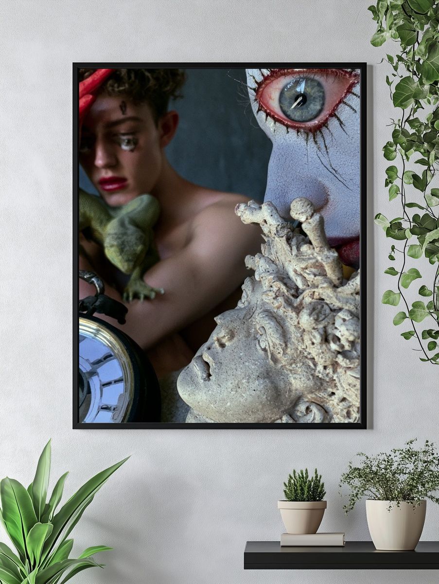 Surreal Portrait Collage Print. — room view 4