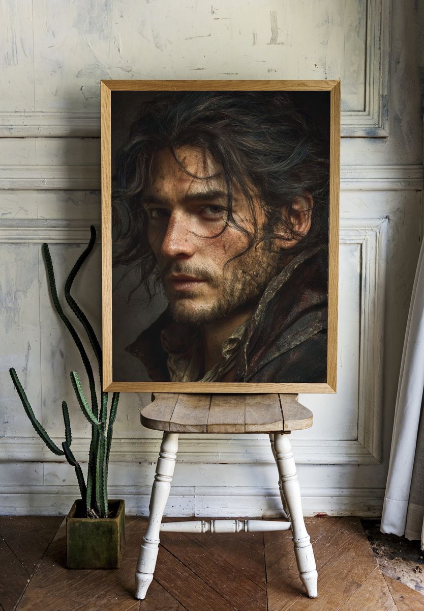 Brooding Portrait — Fine-Art Print. — room view 1