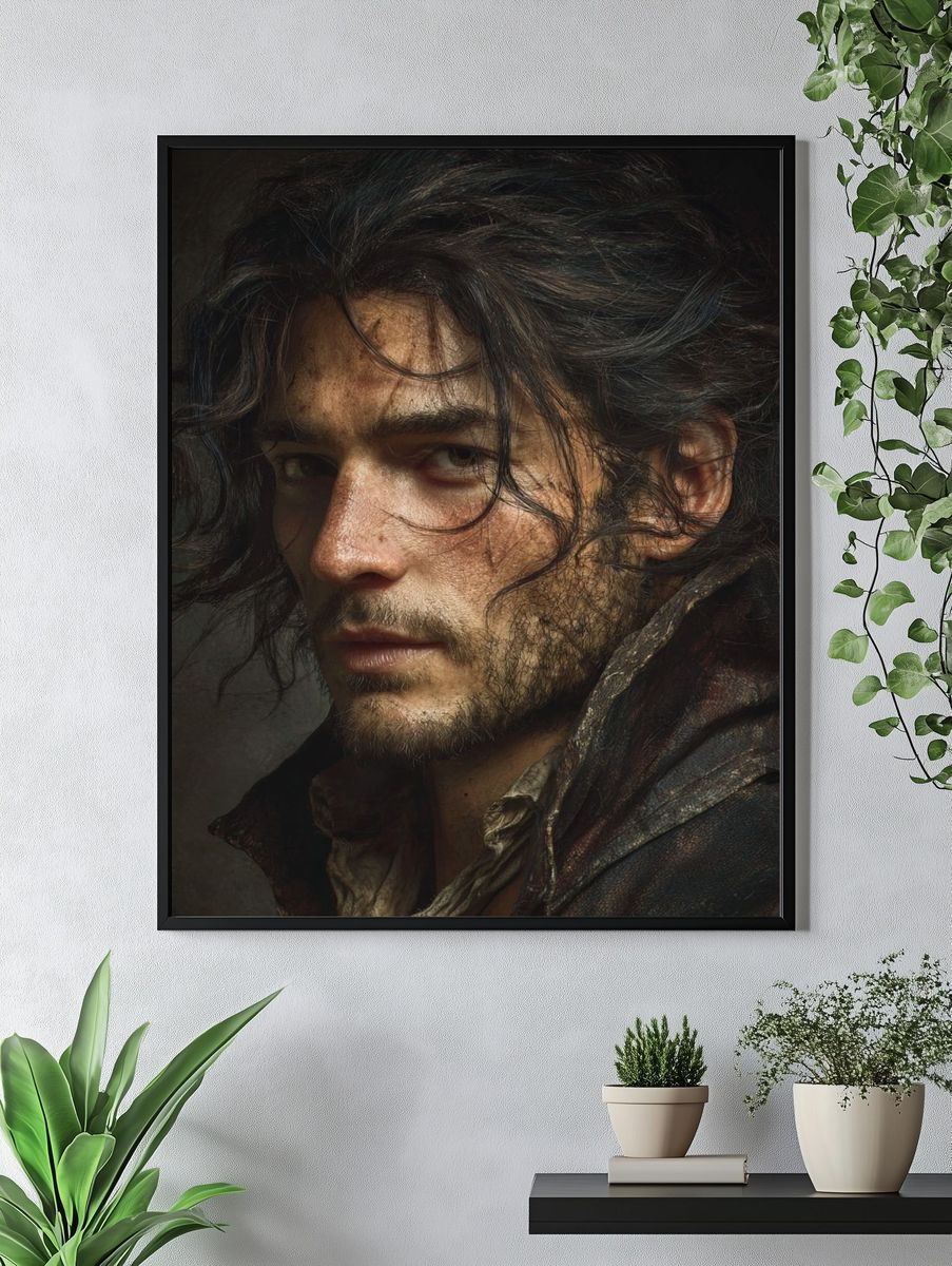 Brooding Portrait — Fine-Art Print. — room view 4