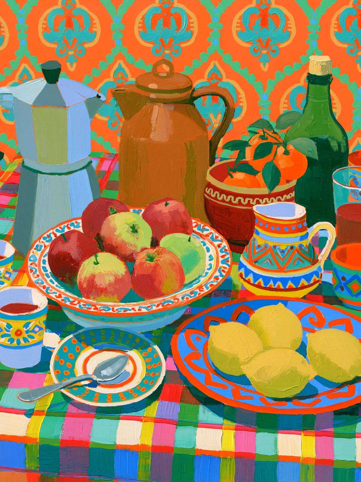 Colorful Still Life Table Poster. poster detail