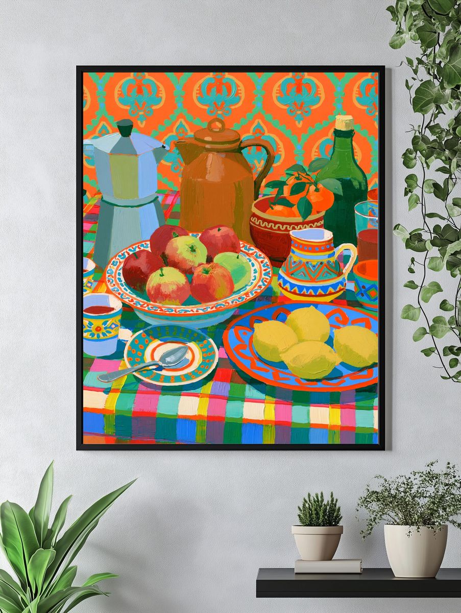 Colorful Still Life Table Poster. — room view 4