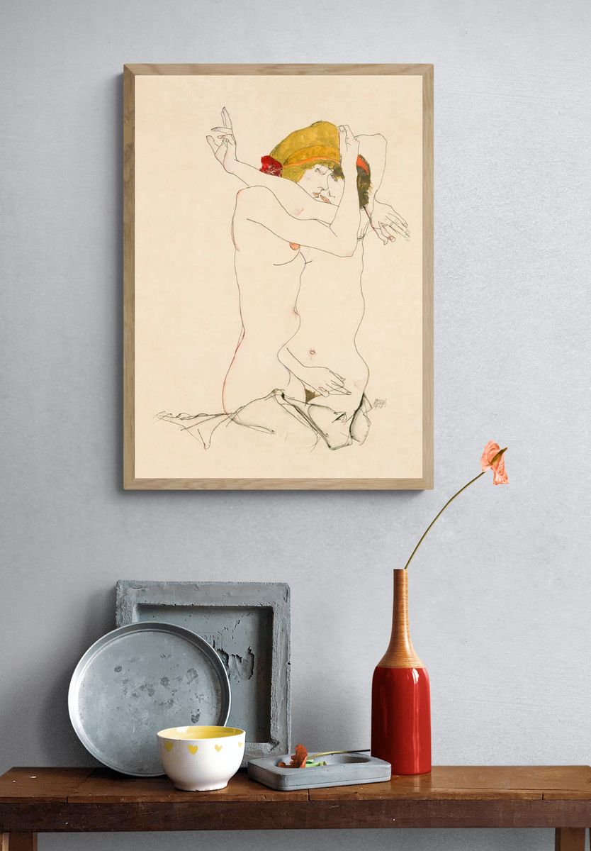 Two Women Embracing (1913) Egon. — room view 3
