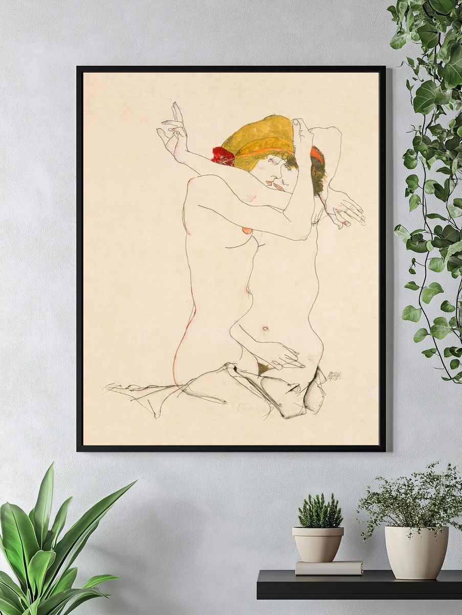 Two Women Embracing (1913) Egon. — room view 4