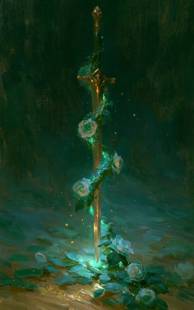 Enchanted Sword Floral Fine-Art Print.