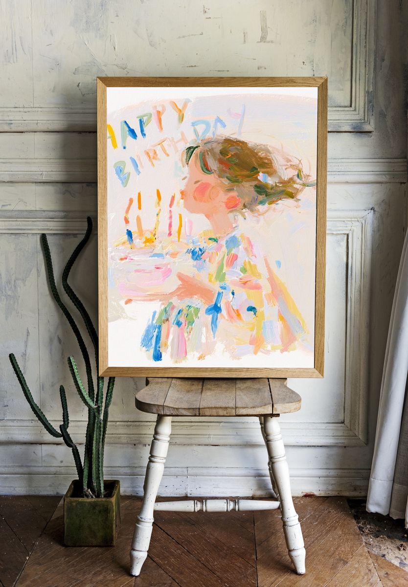 Birthday Girl Fine-Art Print. room preview