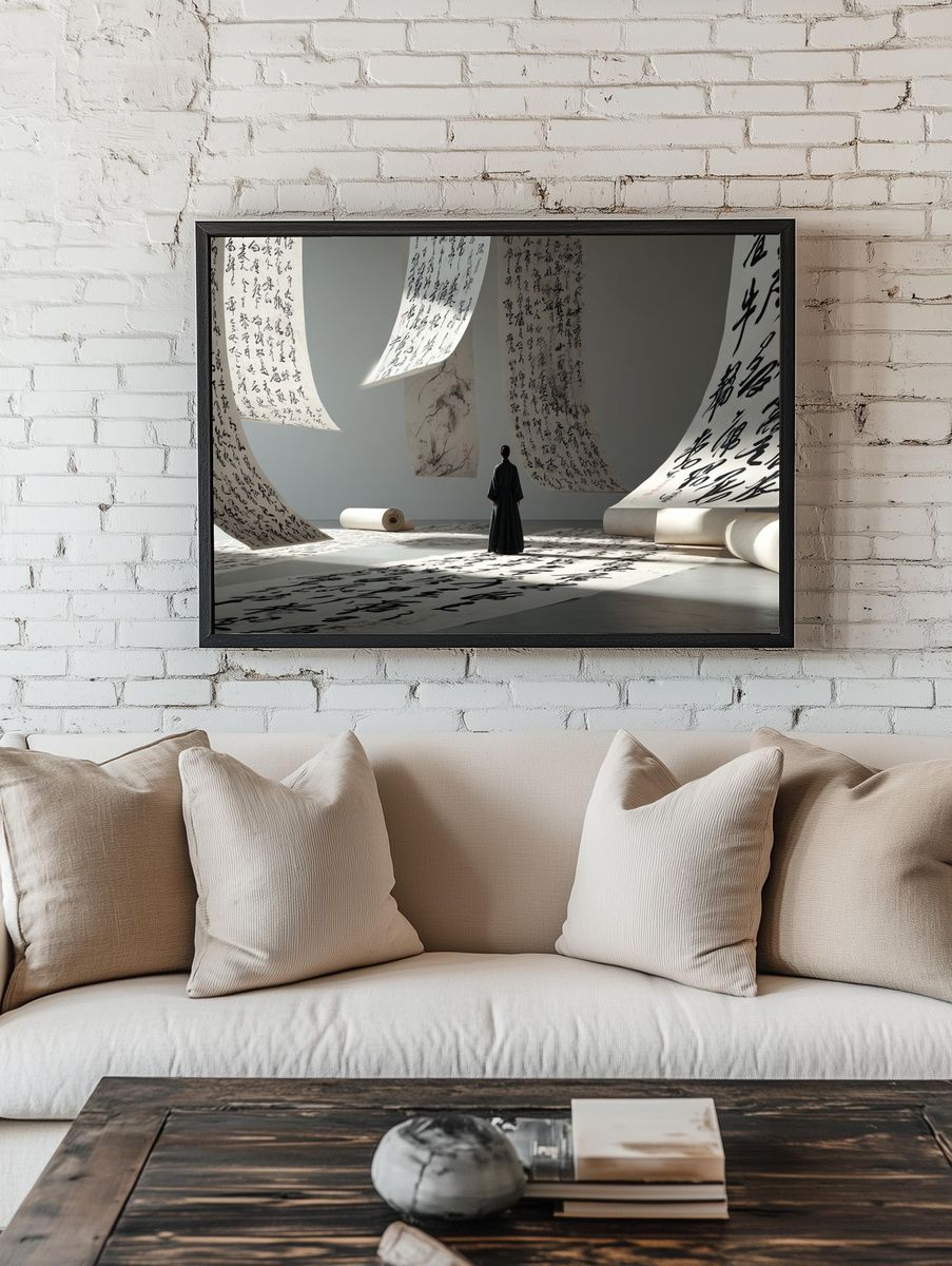 Floating Calligraphy — Fine-Art Print. — room view 1