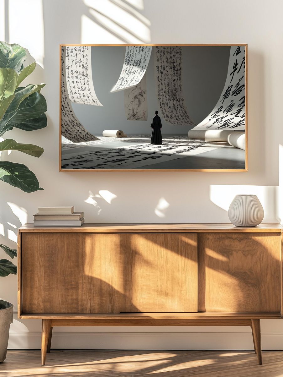 Floating Calligraphy — Fine-Art Print. — room view 3
