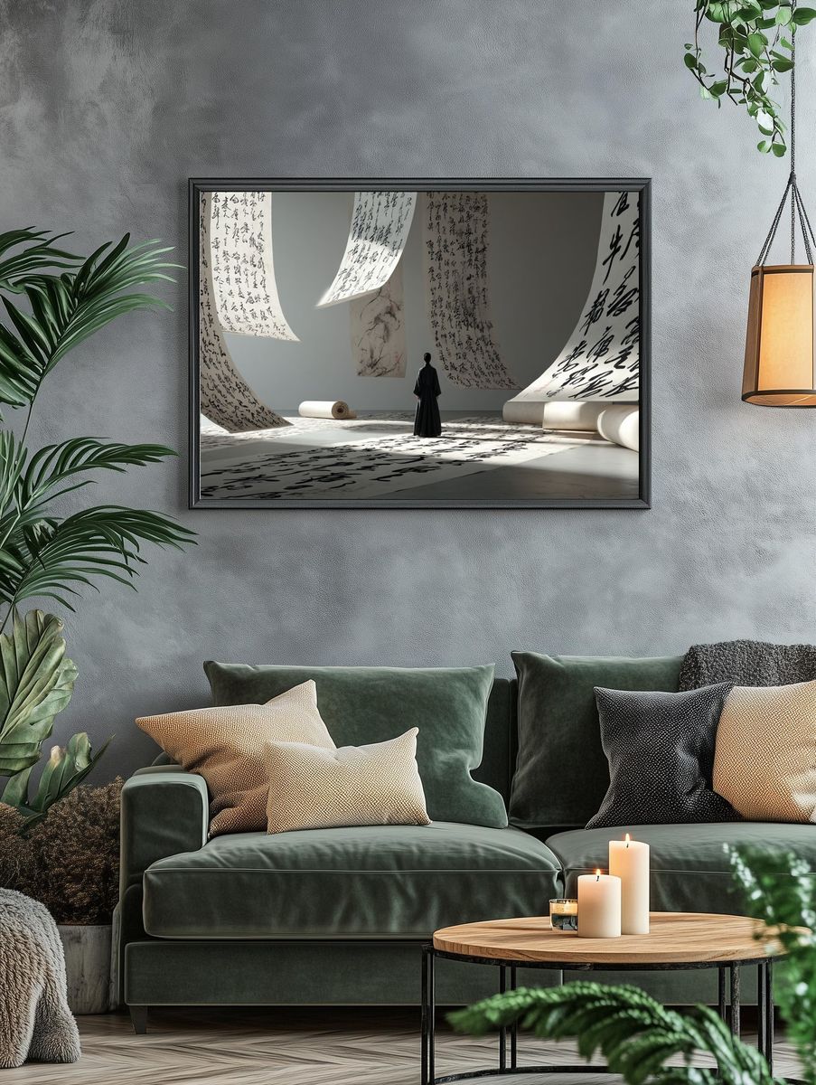 Floating Calligraphy — Fine-Art Print. — room view 4