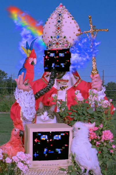 Surreal Papal Garden Poster.