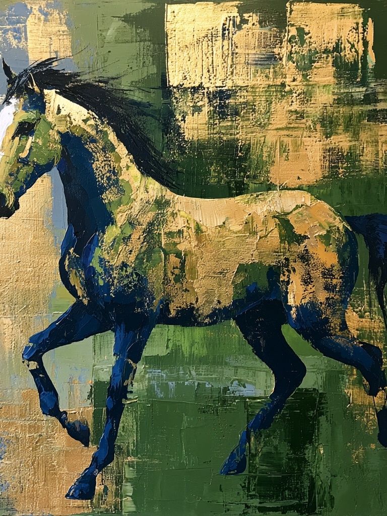 Galloping Horse Abstract Poster. poster — fine-art art
