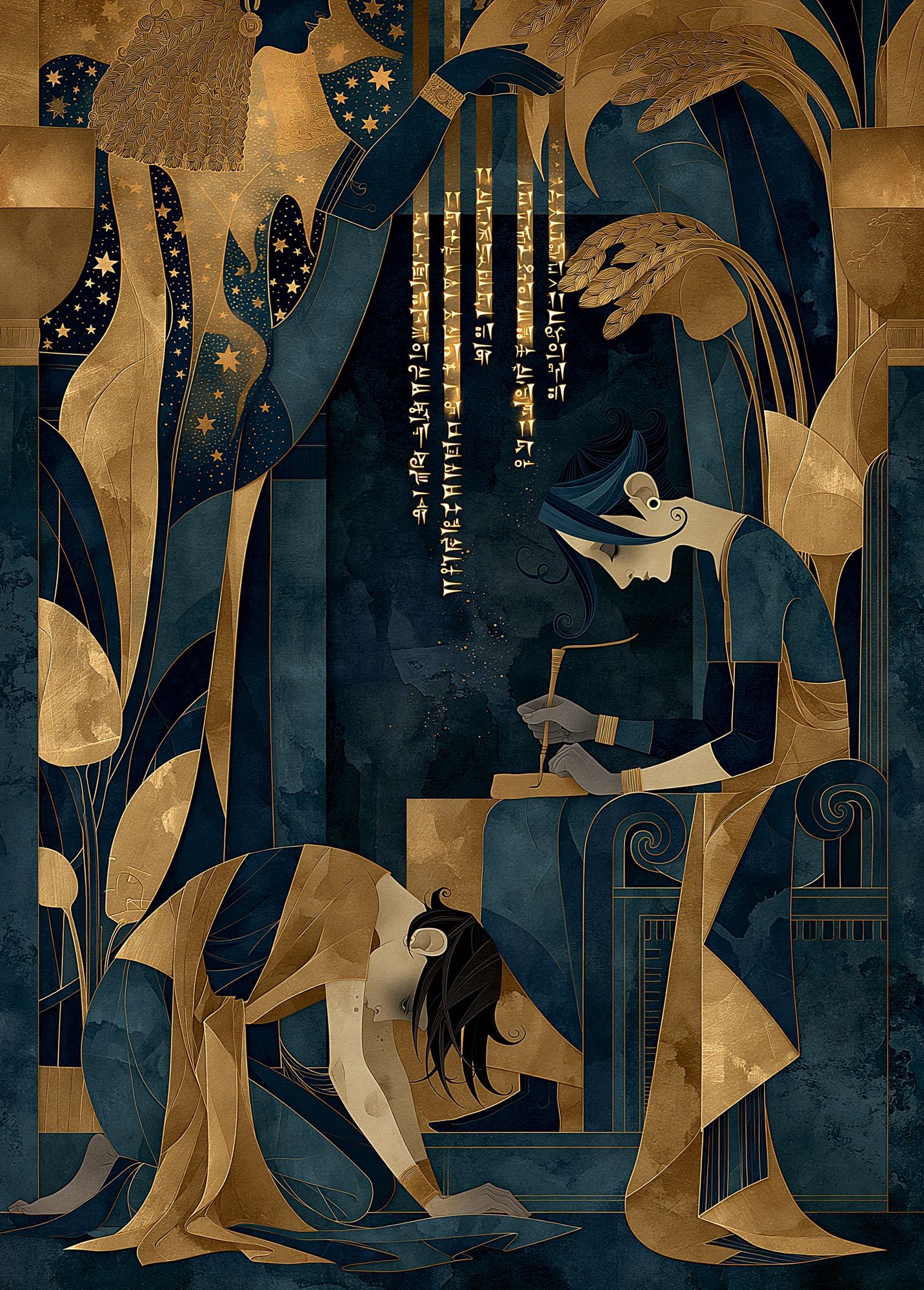 Art Deco Figures — Fine-Art Print. poster — fine-art art