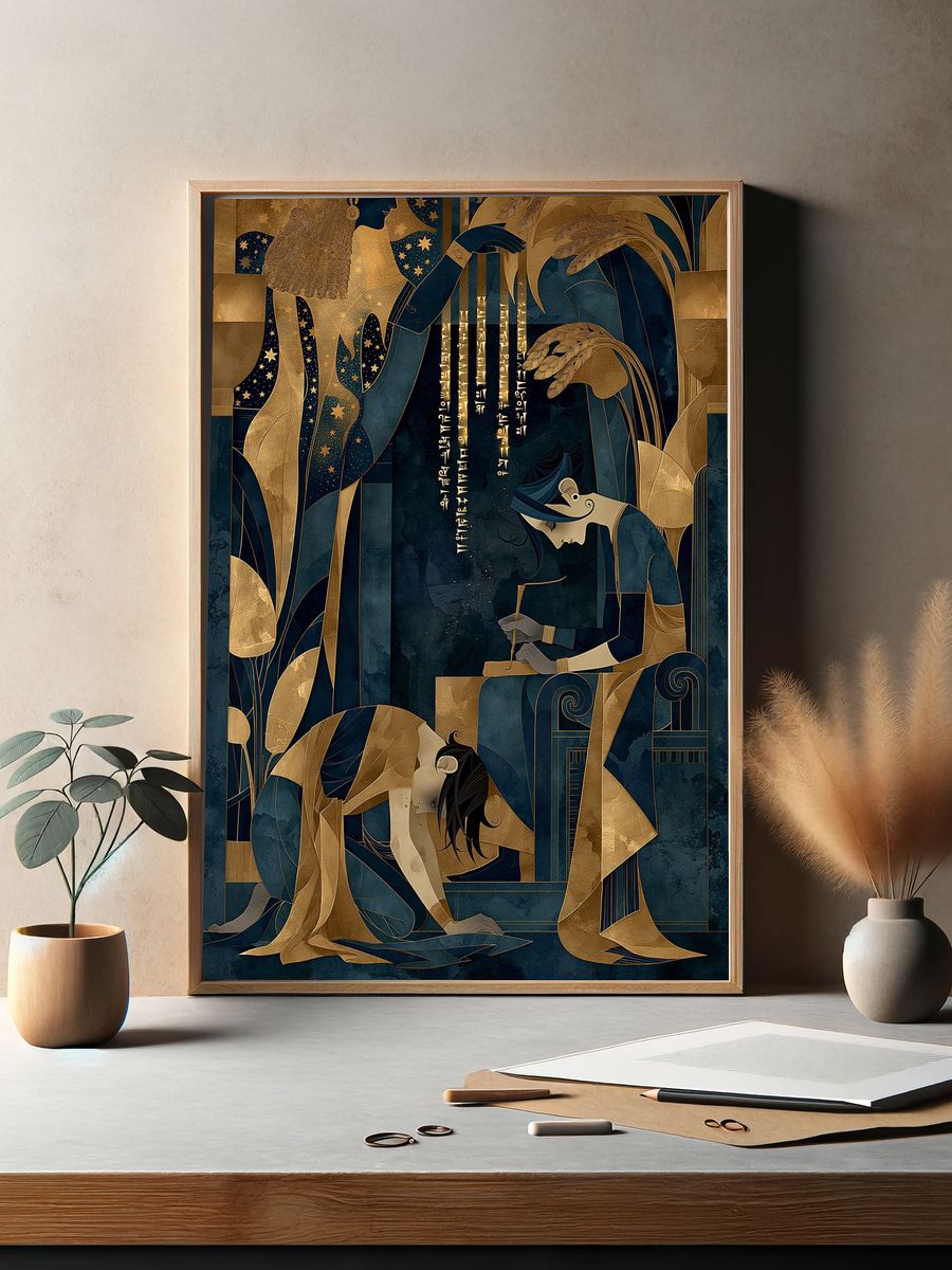Art Deco Figures — Fine-Art Print. — room view 2