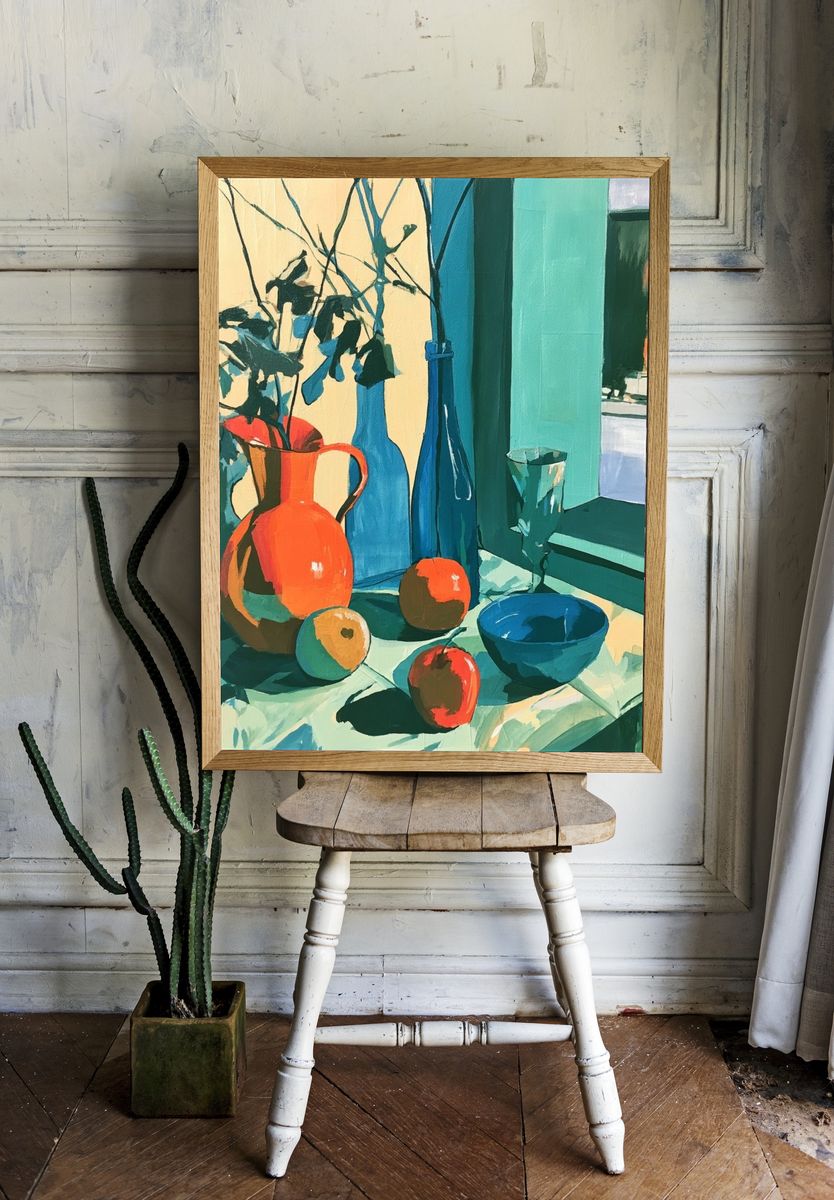 Sunlit Still Life — Contemporary Print. room preview