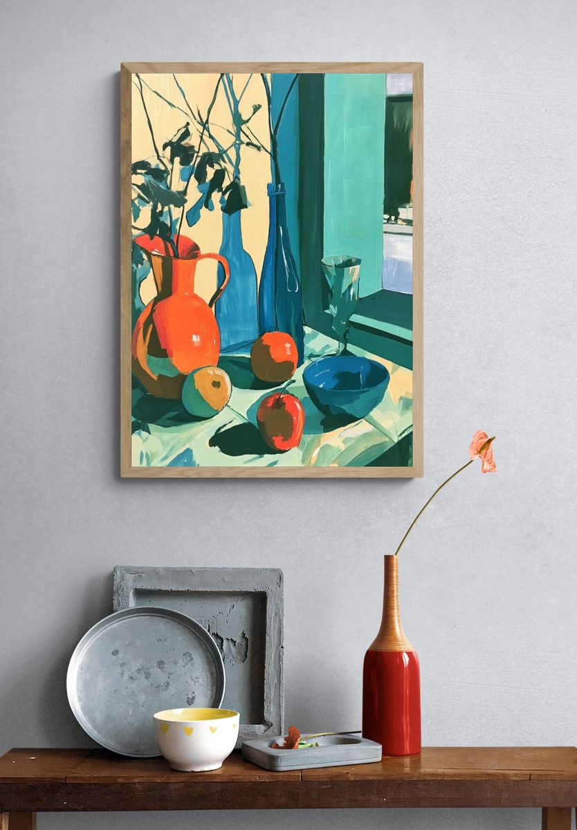 Sunlit Still Life — Contemporary Print. — room view 3