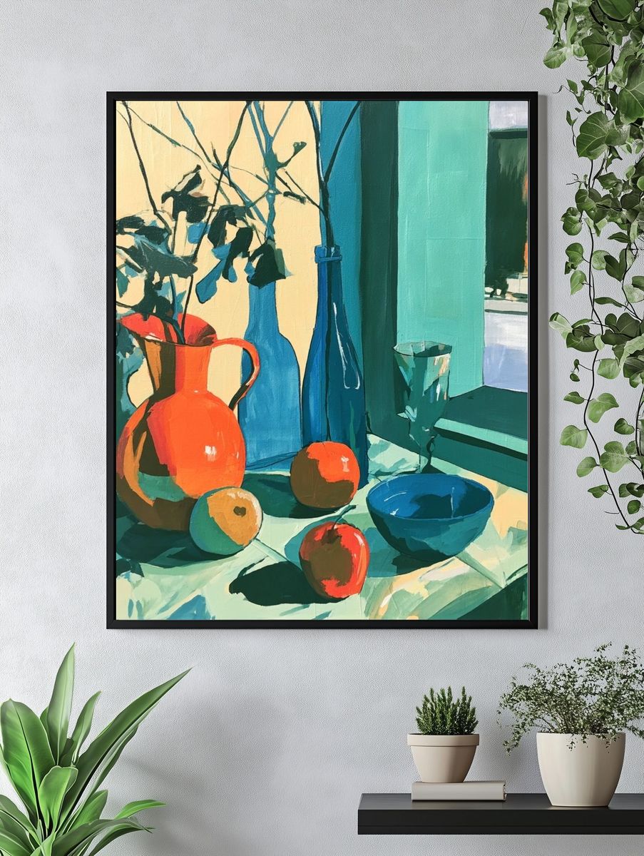 Sunlit Still Life — Contemporary Print. — room view 4