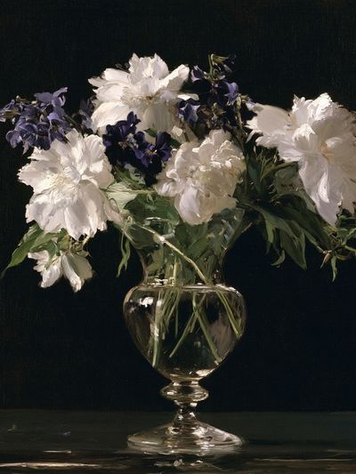 White Flowers Still Life Poster.