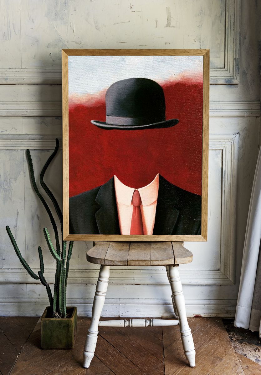 Headless Bowler Hat Surrealism Print. — room view 1