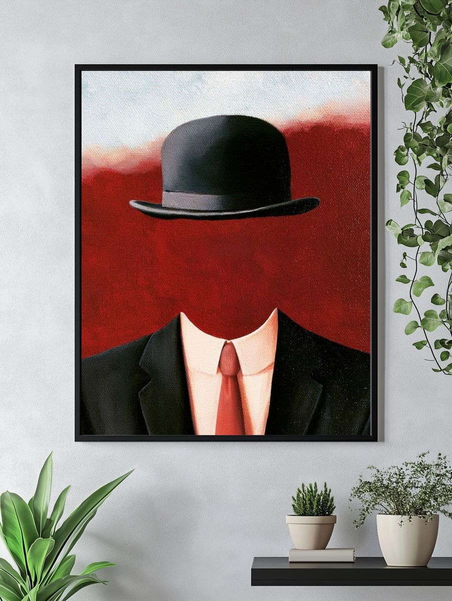 Headless Bowler Hat Surrealism Print. — room view 4