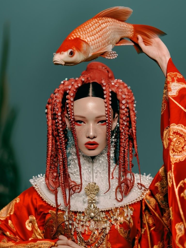 Octopus Portrait Fashion Poster. poster detail