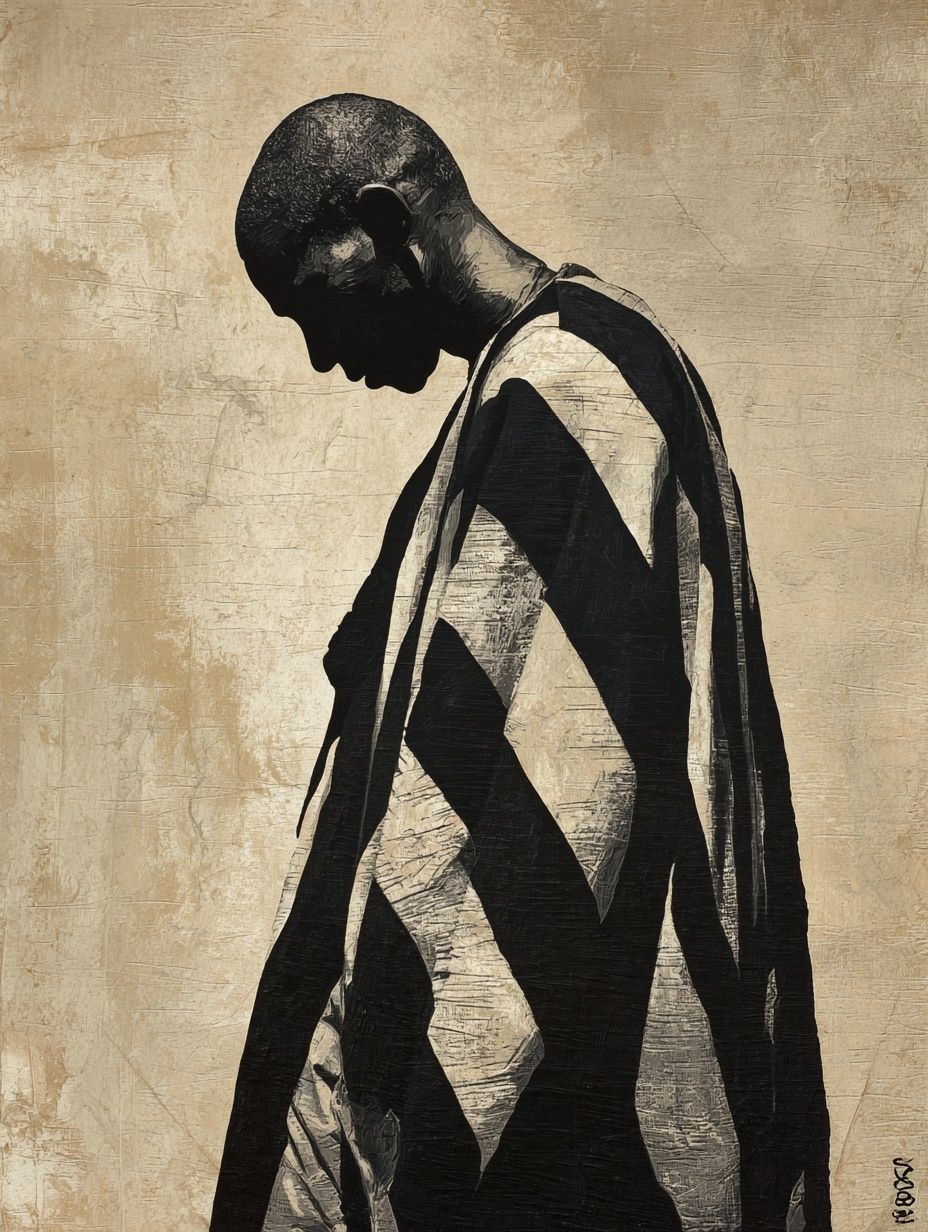 Abstract Figure Silhouette Print. poster — fine-art art
