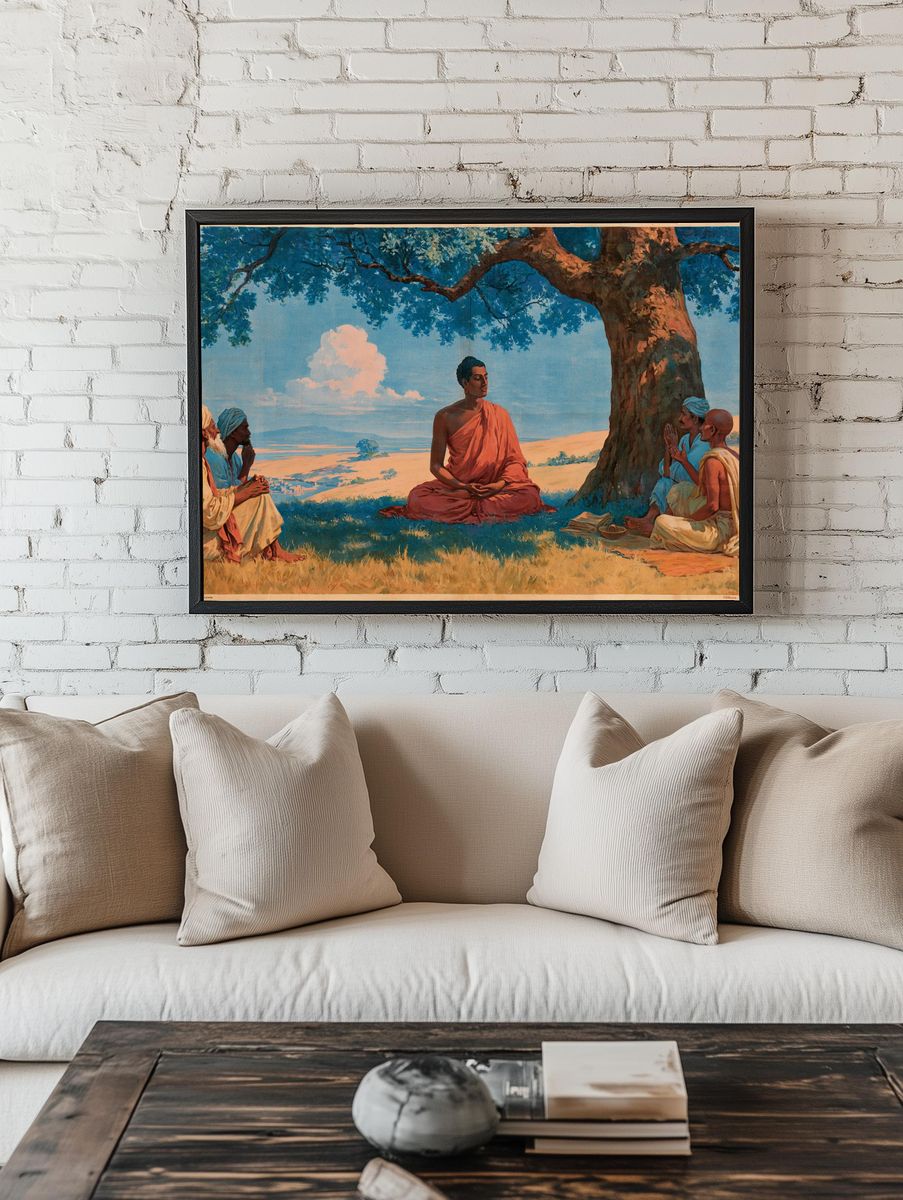 Meditation Under the Tree Fine-Art Poster. room preview