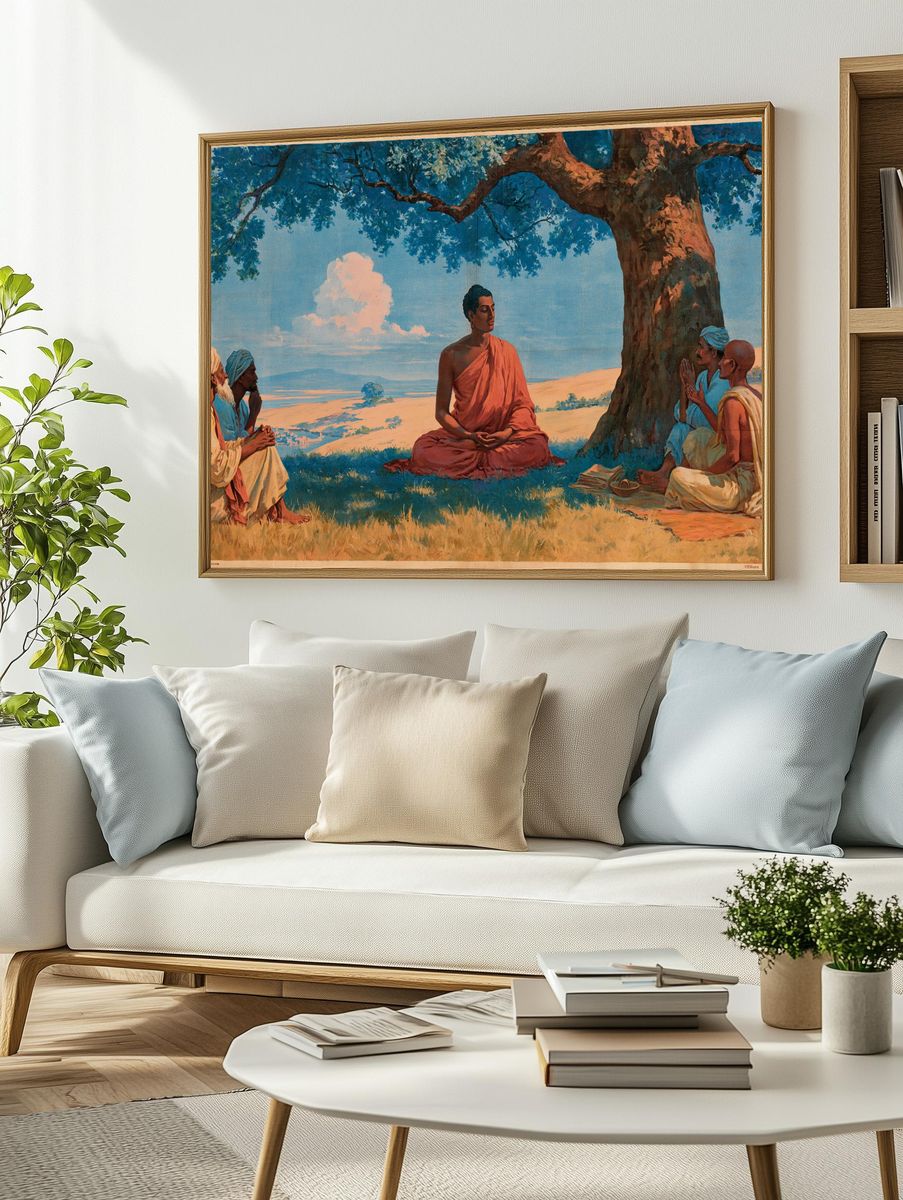 Meditation Under the Tree Fine-Art Poster. — room view 2