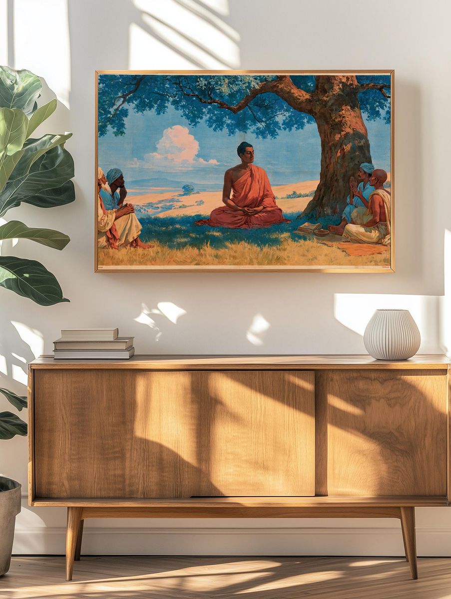 Meditation Under the Tree Fine-Art Poster. — room view 3
