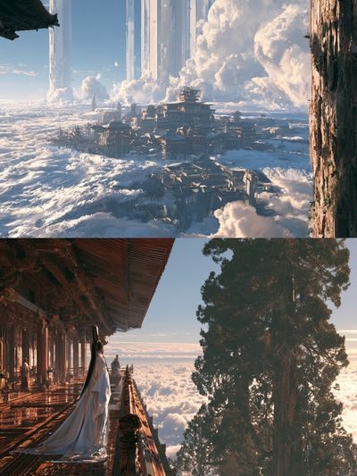 Cloud City Dreamscape Poster. poster