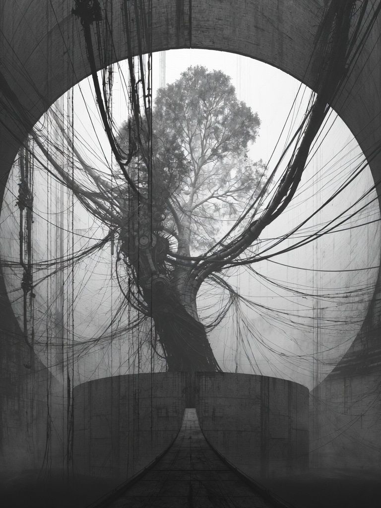 Surreal Tree Tunnel Print. poster detail