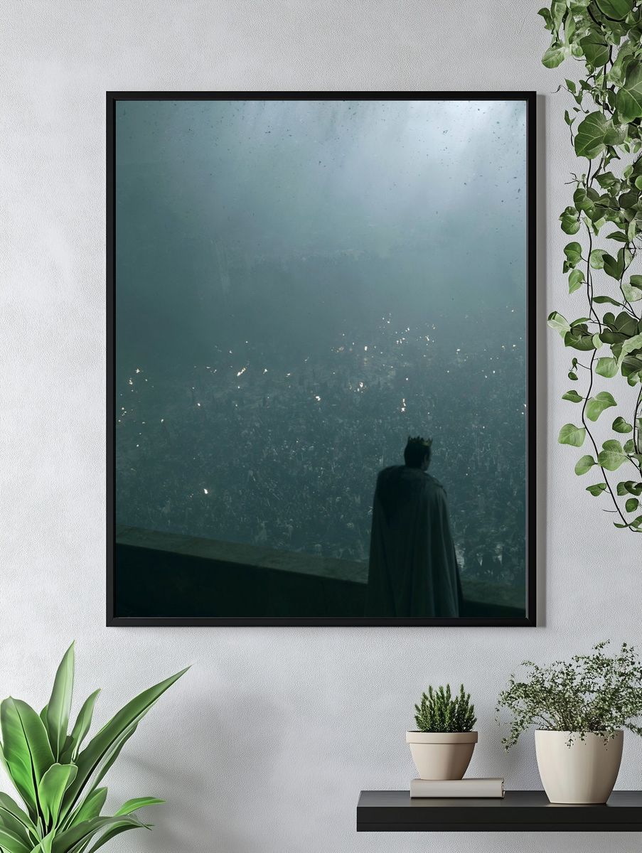 Crowned Figure in Misty Arena Print. — room view 4
