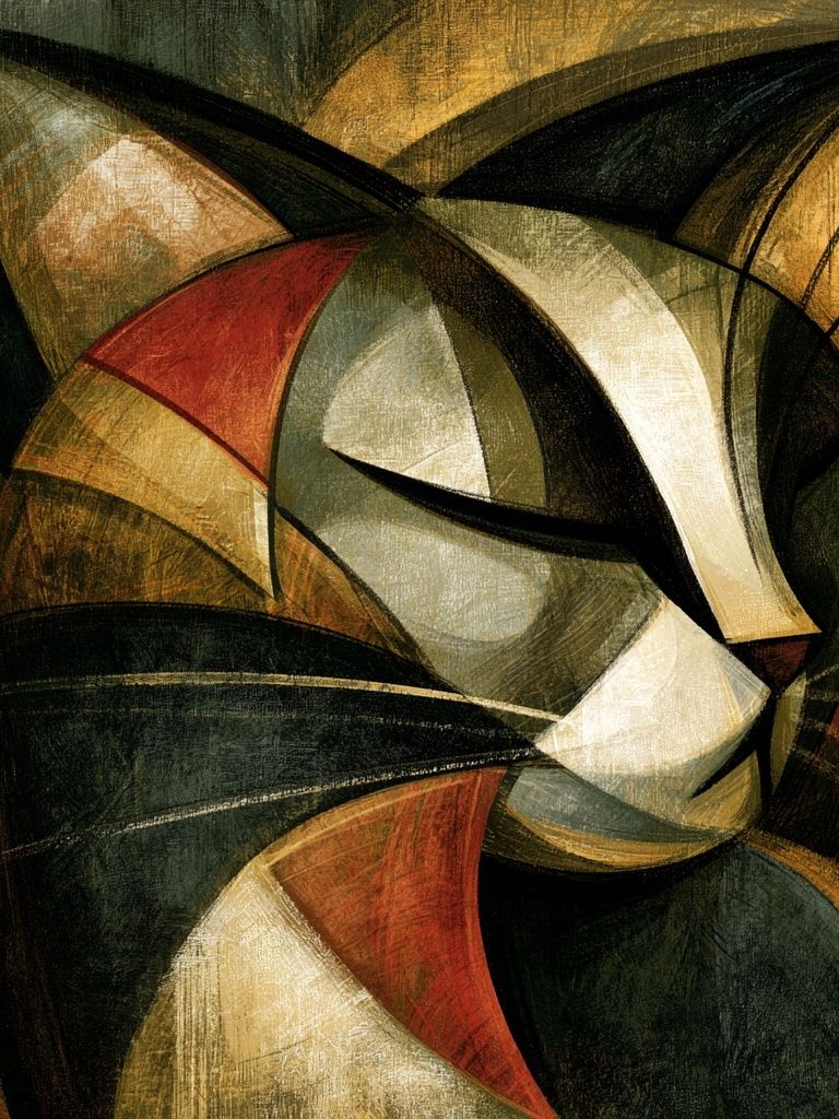 Cubist Abstract Composition Poster. poster detail